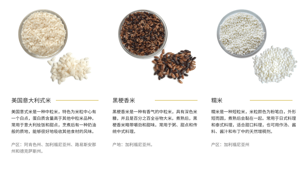 美国稻米种类